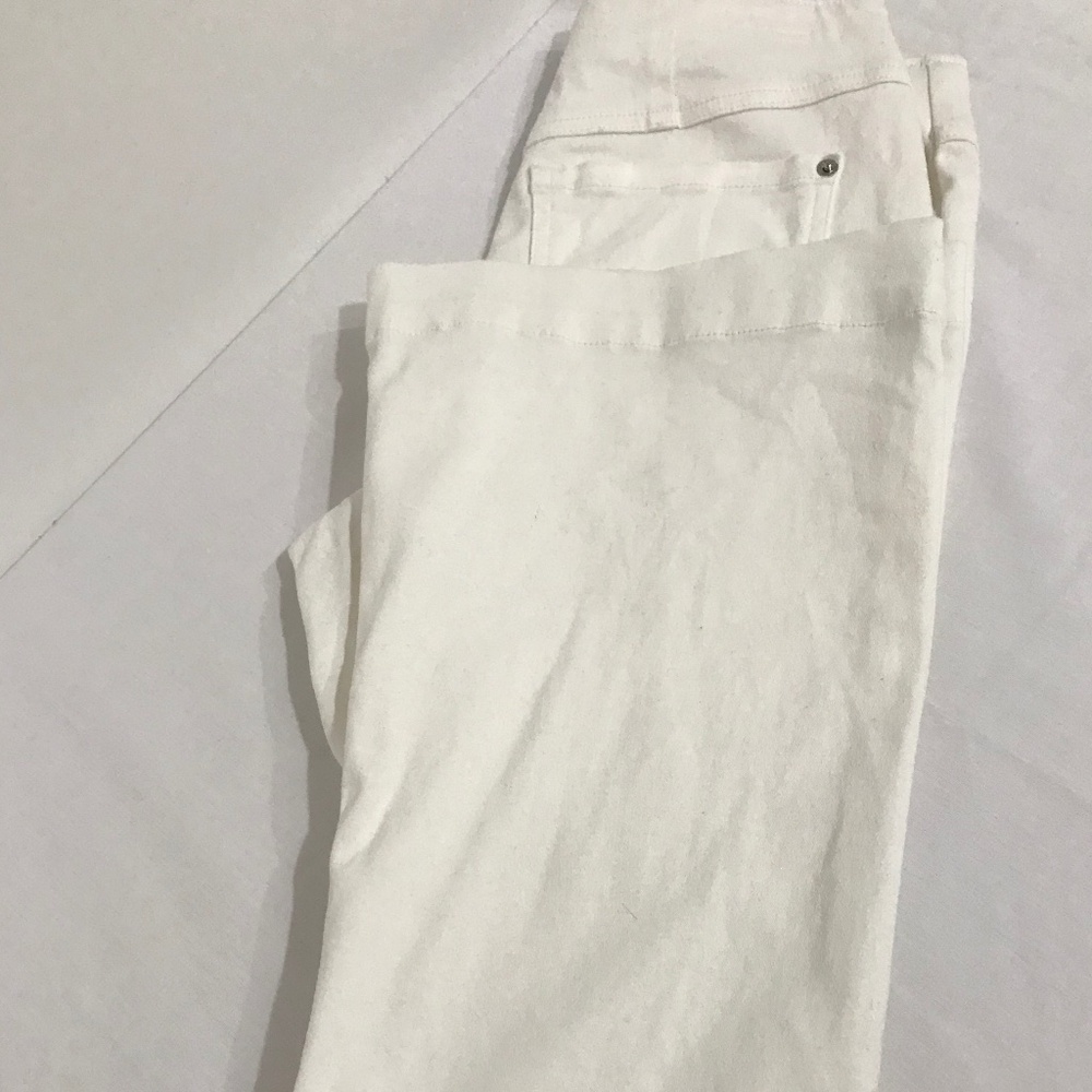 INC High-waisted Ivory Flared/bell bottom Stretch Jeans - Picture 2 of 7